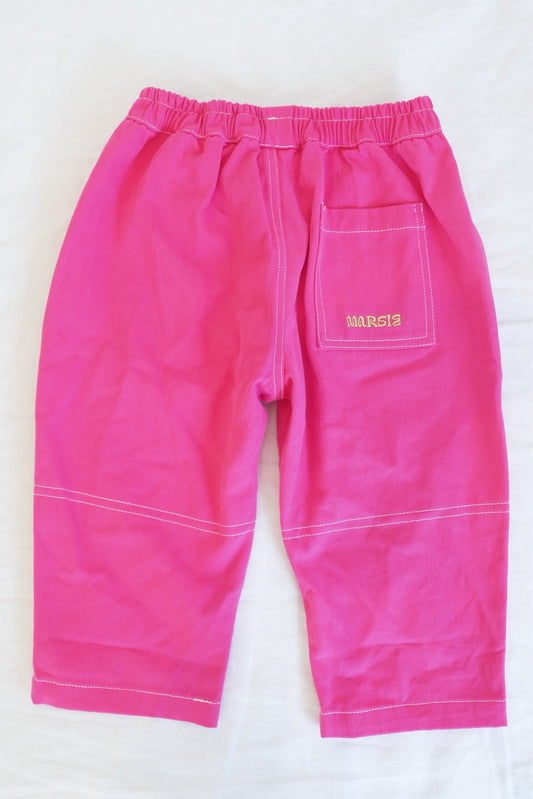 Barrel organic cotton canvas pants - pink