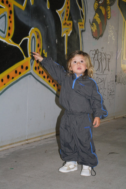 Recycled tracksuit jacket - charcoal