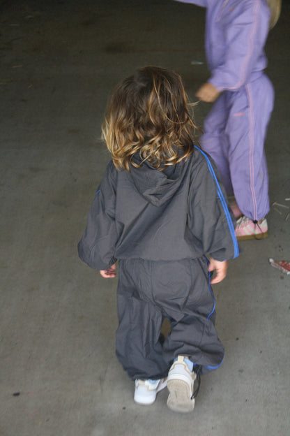 Recycled tracksuit pants - charcoal