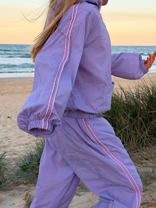 Recycled tracksuit jacket - lilac