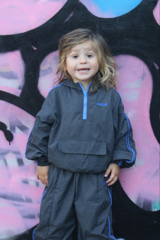 Recycled tracksuit jacket - charcoal