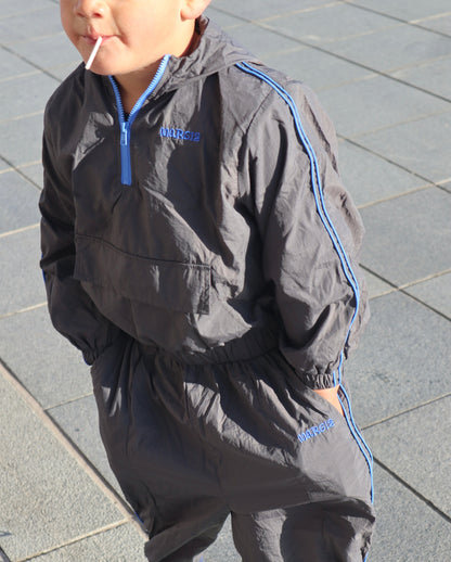 Recycled tracksuit jacket - charcoal