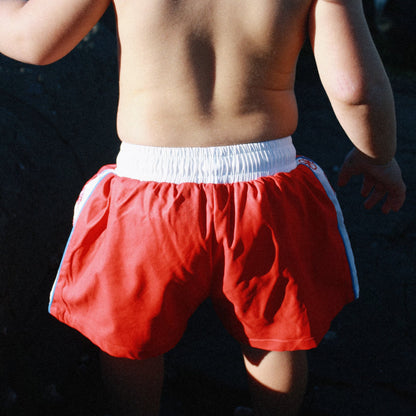 red critter billy swim short