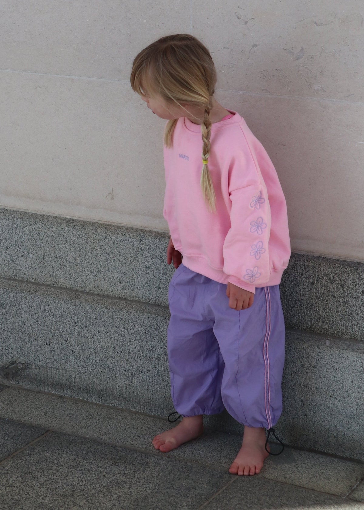 Chunky organic cotton crew jumper - pink