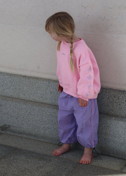 Chunky organic cotton crew jumper - pink