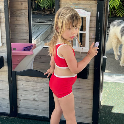 red retro bikini
