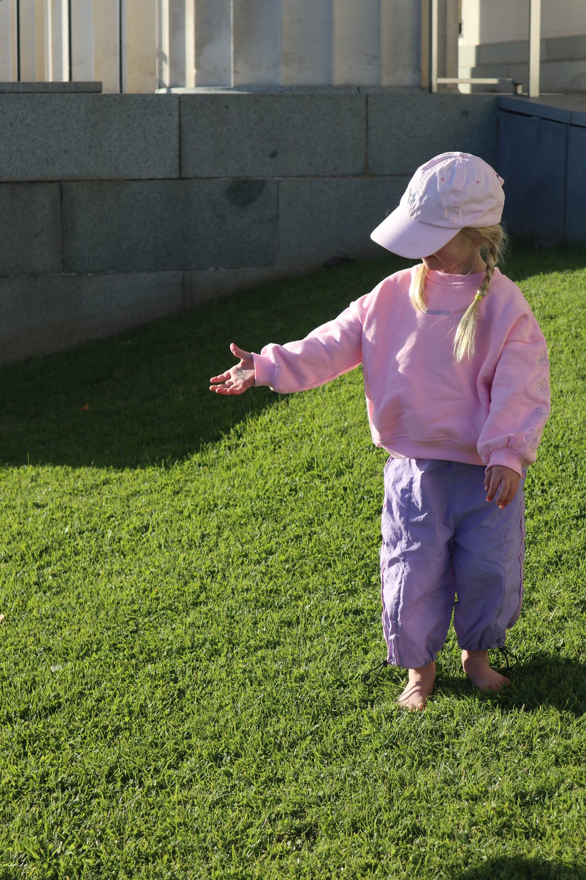 Chunky organic cotton crew jumper - pink