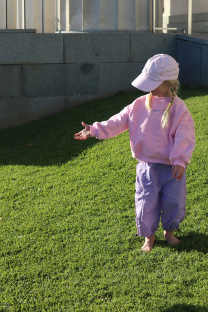 Chunky organic cotton crew jumper - pink