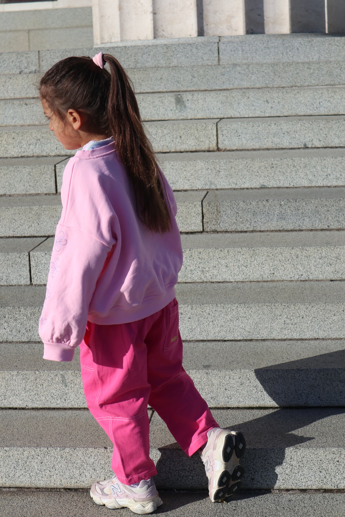 Barrel organic cotton canvas pants - pink