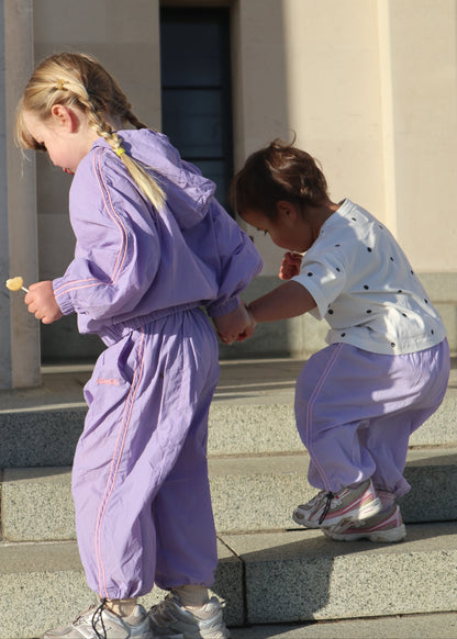 Recycled tracksuit pants - lilac