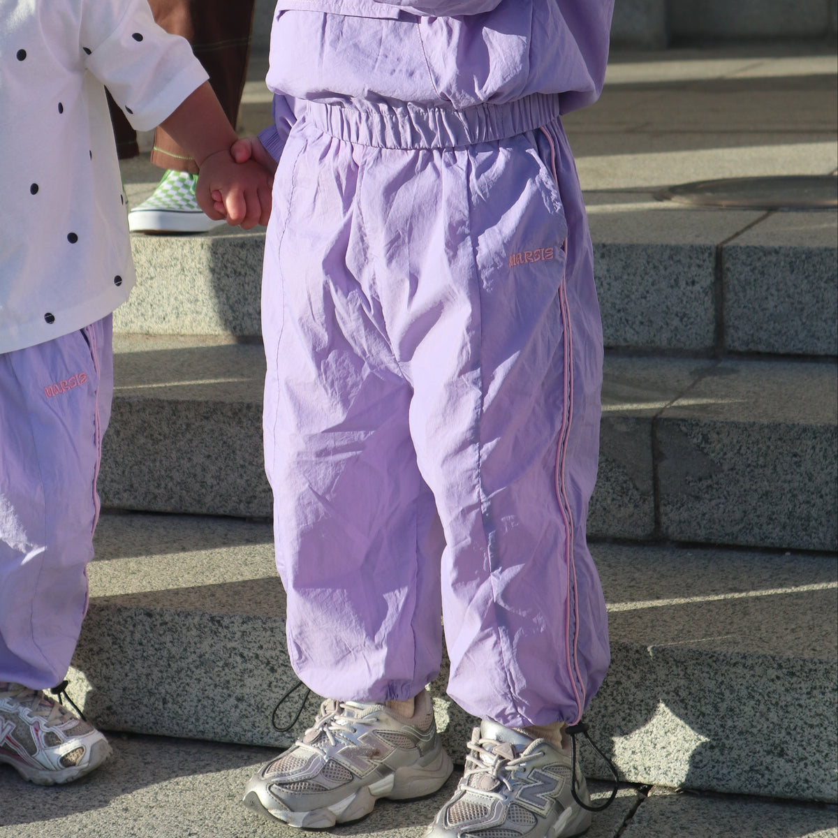 Recycled tracksuit pants - lilac
